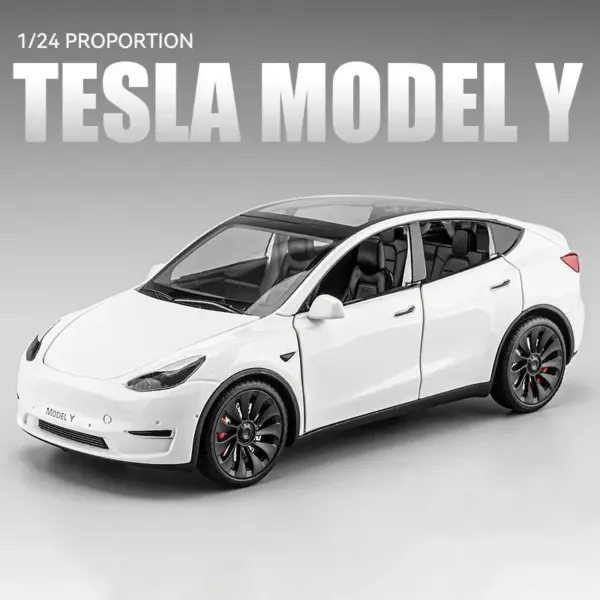 1:24 Scale Tesla Model Y Alloy Car Model - Image 7