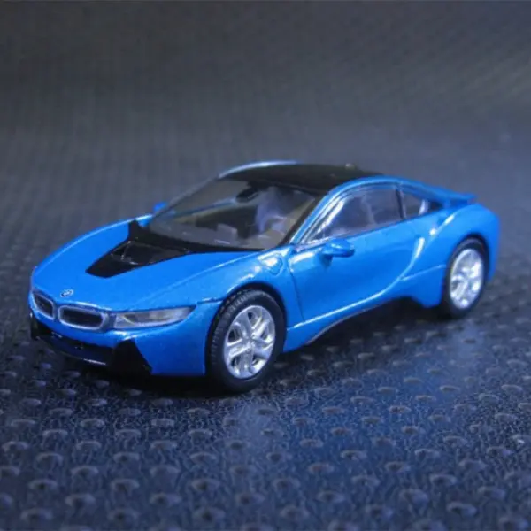 1:64 Scale BMW I8 Silver Diecast Model Car - Image 7