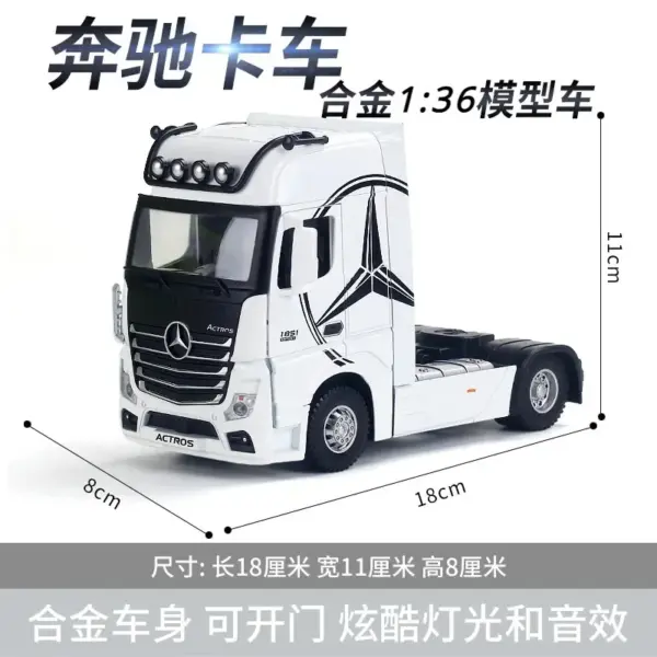 1:24 Diecast Mercedes-Benz Truck Model - Image 6