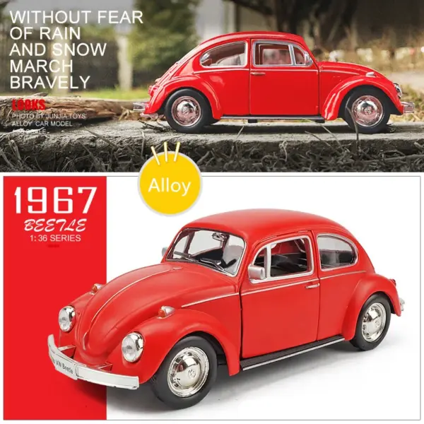 1:36 Volkswagen Beetle Classic Diecast Model - Image 9