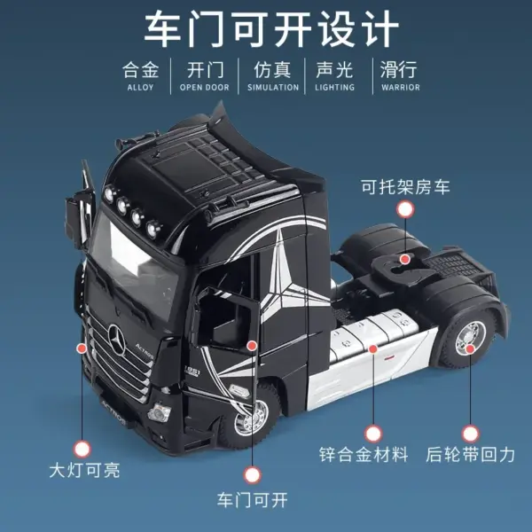 1:24 Diecast Mercedes-Benz Truck Model - Image 3