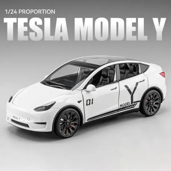 1:24 Scale Tesla Model Y Alloy Car Model - Image 5