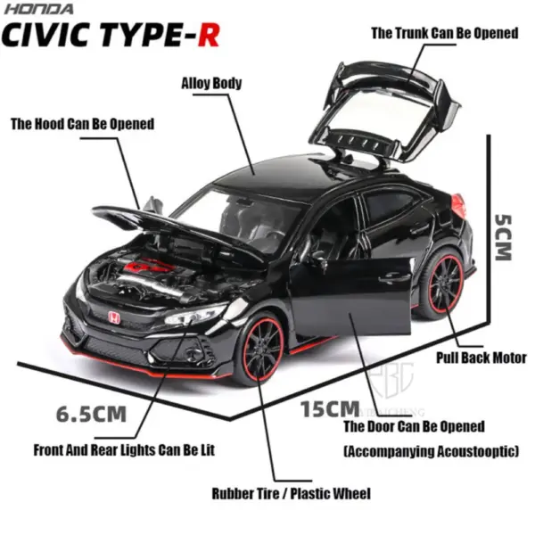 1:32 Honda CIVIC TYPE-R Diecast Model Car - Image 4