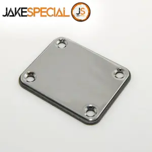 Polished Chrome Neck Plate for Electric Guitars
