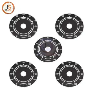 Set of 5 Rotary Potentiometer Dial Plates