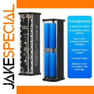 DIY Shell 8*18650 Battery Holder Power Bank Case