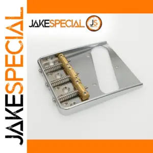 TL Guitar Bridge with Brass Saddles and Chrome Finish