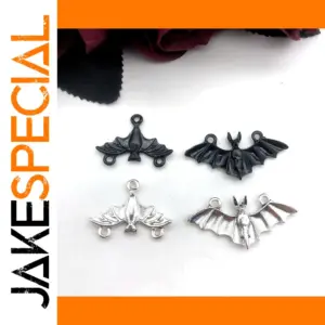 Bat Charms Set for Jewelry Making - 4 Pieces