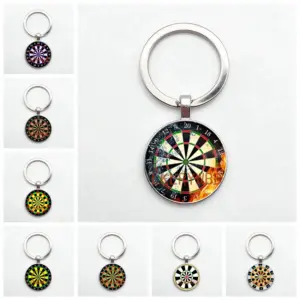 Colorful Dart Target Pendant Keychain Accessories