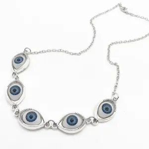 Vintage Punk Eye Pendant Necklace with Chain