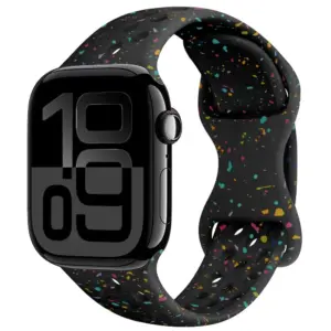 Flash Black Silicone Strap for Apple Watch 38-49mm