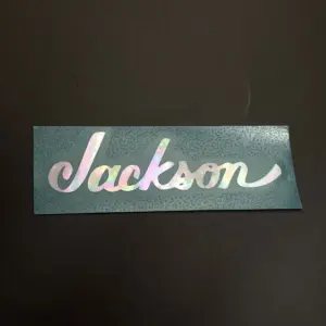 Iridescent Jackson Guitar Decal Sticker 92mm