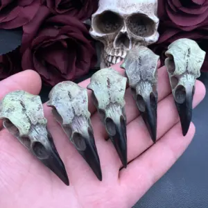 2pcs 3D Crow Skull Pendants Neo-Gothic Jewelry