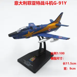 1:100 Scale Italian Fiat G-91Y Alloy Model