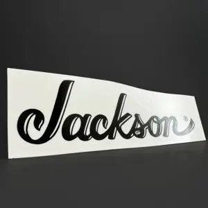 Jackson Guitar Peghead Black Water Slide Decal