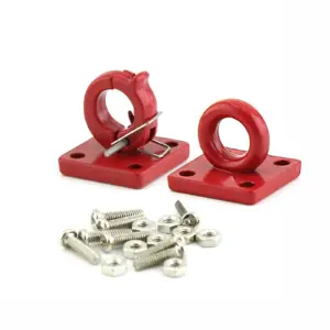 Red Metal Bumper D-ring Tow Hooks 2Pcs for RC Crawler