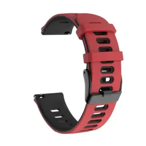 Red and Black Silicone Watch Strap for Smartwatches