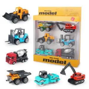 6pcs Diecast Construction Truck Set