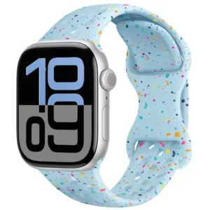 Flash Light Blue Silicone Strap for Apple Watch
