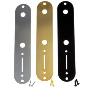 Electric Guitar Control Plates Set - Chrome, Gold, Black