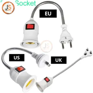 E27 Socket Adapter with Flexible Neck