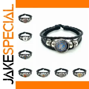 St. Michael Leather Charm Bracelet for All