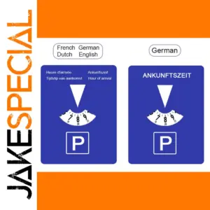 Car Parking Disc Timer in Blue Design