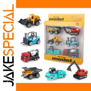 6pcs Diecast Construction Truck Set