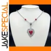 Gothic Enameled Sacred Heart Necklace