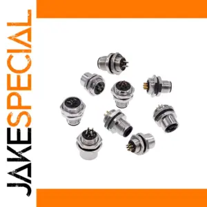 M12 Sensor Connectors Waterproof Male Female Set