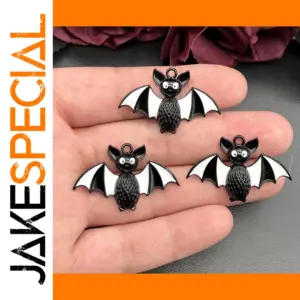 Bat Enamel Charms Set for DIY Jewelry