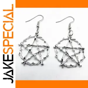 Vintage Gothic Star Dangle Drop Earrings